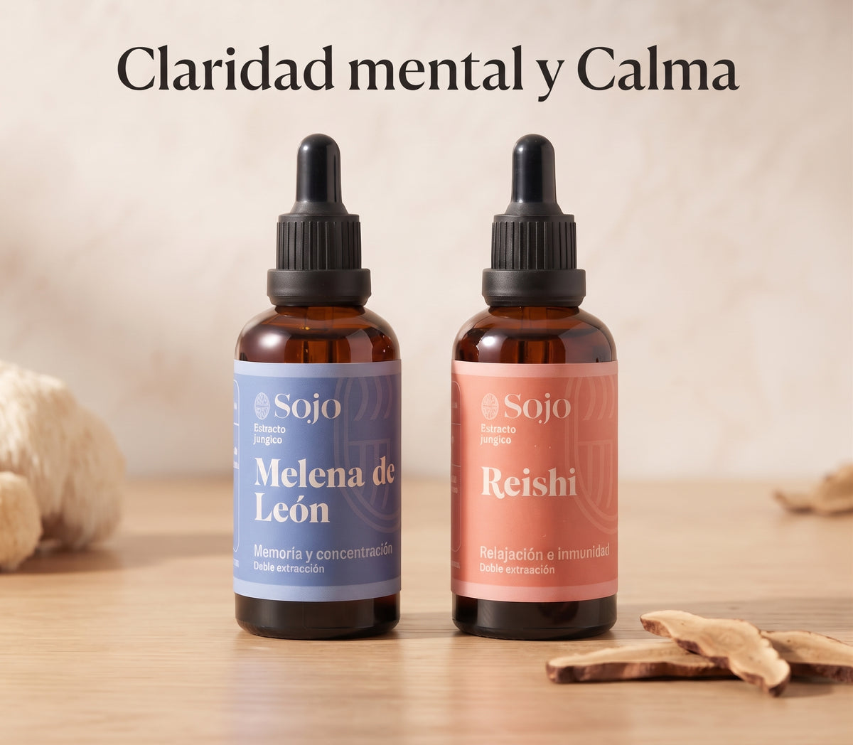 Claridad y relajación - Pack Melena de León y Reishi