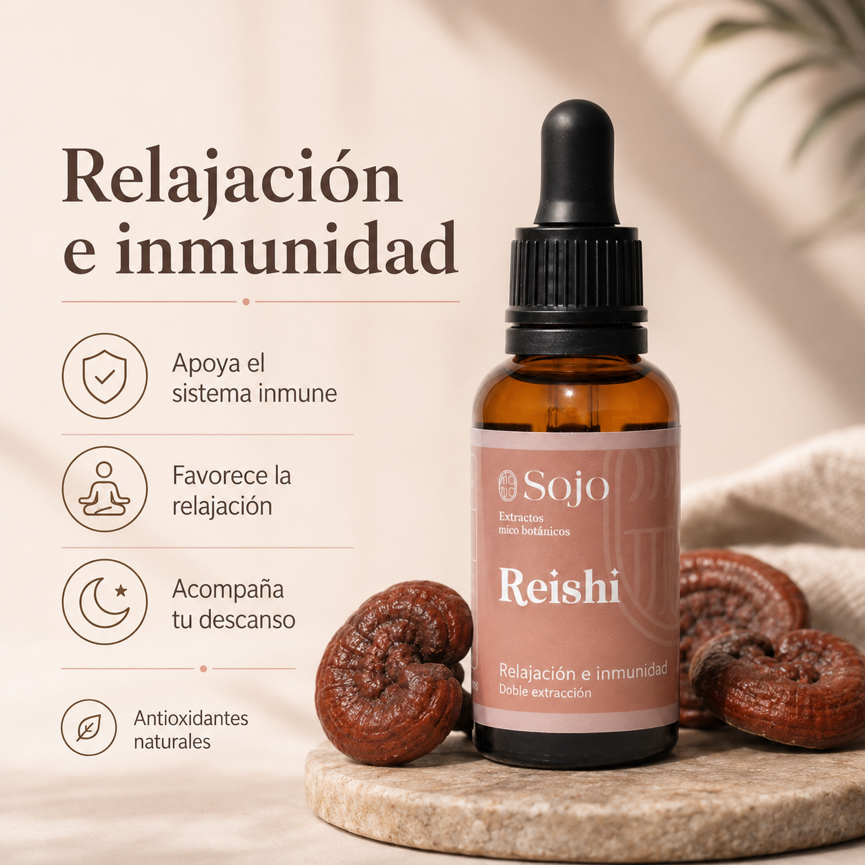Extracto de Reishi - Hongo Adaptógeno para el Descanso y el Estrés