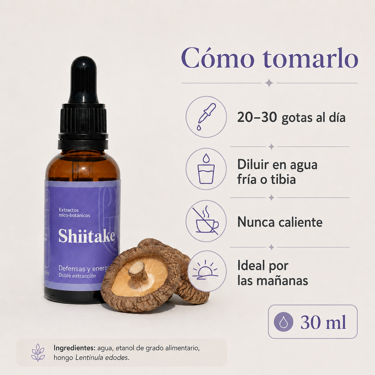 Extracto de Shiitake - Salud Cardiovascular y Defensas Naturales