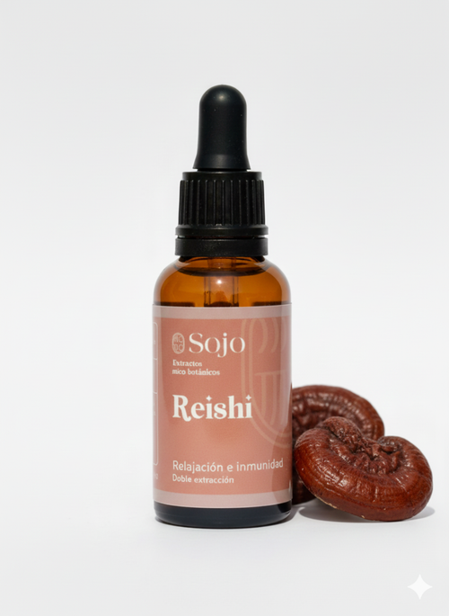 Extracto de hongo Reishi adaptógeno Sojo Foods para el sueño y estrés